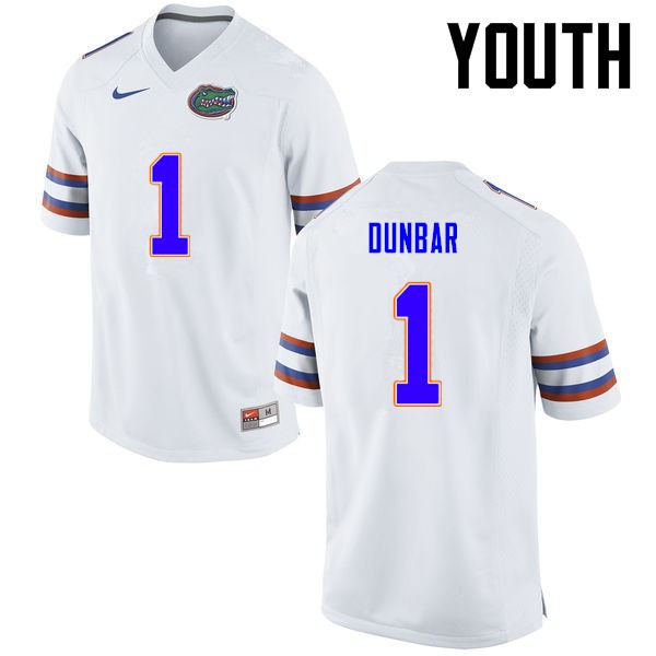 Florida Gators Youth #1 Quinton Dunbar College Football White